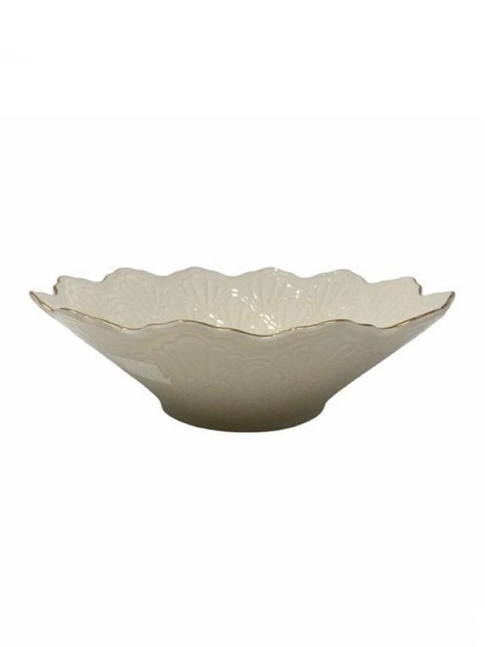 Lenox Gold Rim Textured Bowl Made in USA